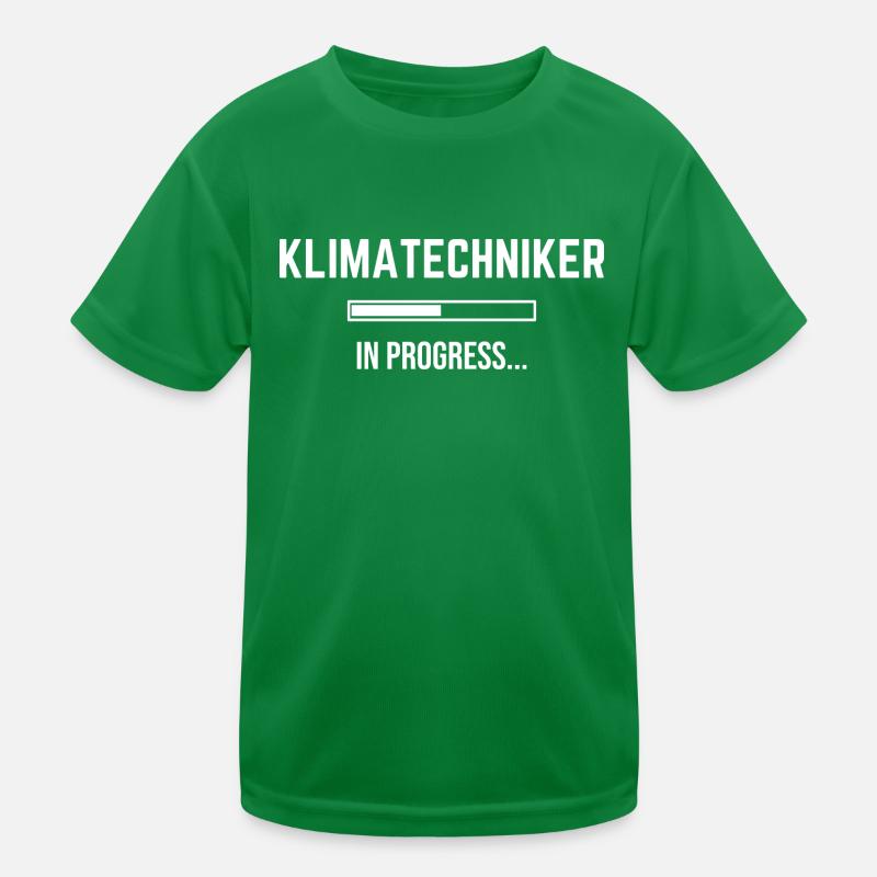 Klimatechniker In Progress Kinder Funktions-T-Shirt