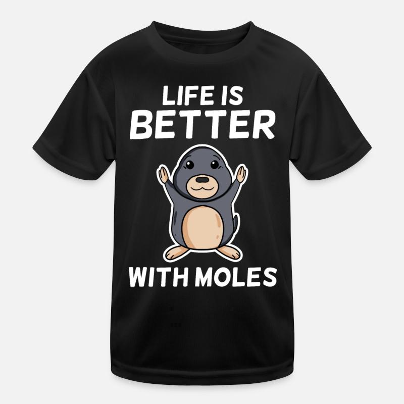 mole - Kids Functional T-Shirt - black