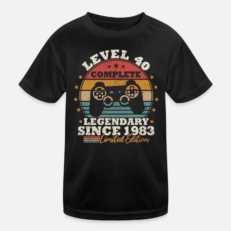 Level 40 freigeschaltet Kinder Funktions-T-Shirt
