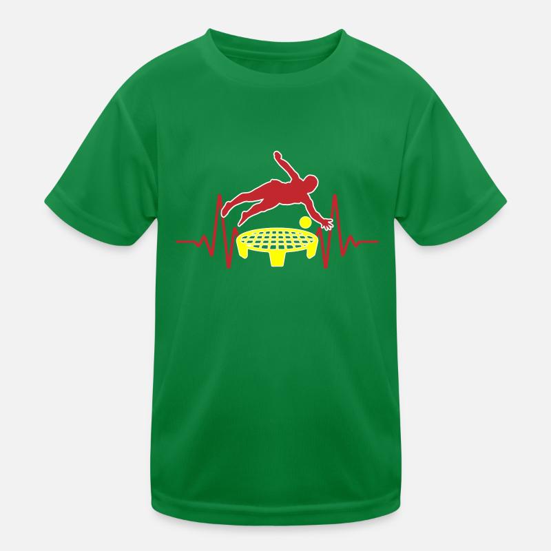 Spikeball Roundnet ECG heartbeat colors changeable Kids Functional T-Shirt
