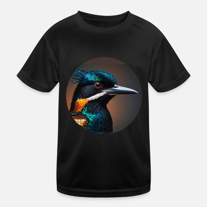 kolibri,vogel, illustration,bunt,glitzer,eisvogel Kinder Funktions-T-Shirt