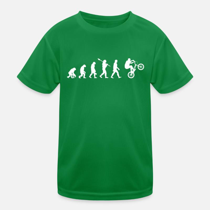 BMX - Evolution des Menschen / Darwin Kinder Funktions-T-Shirt