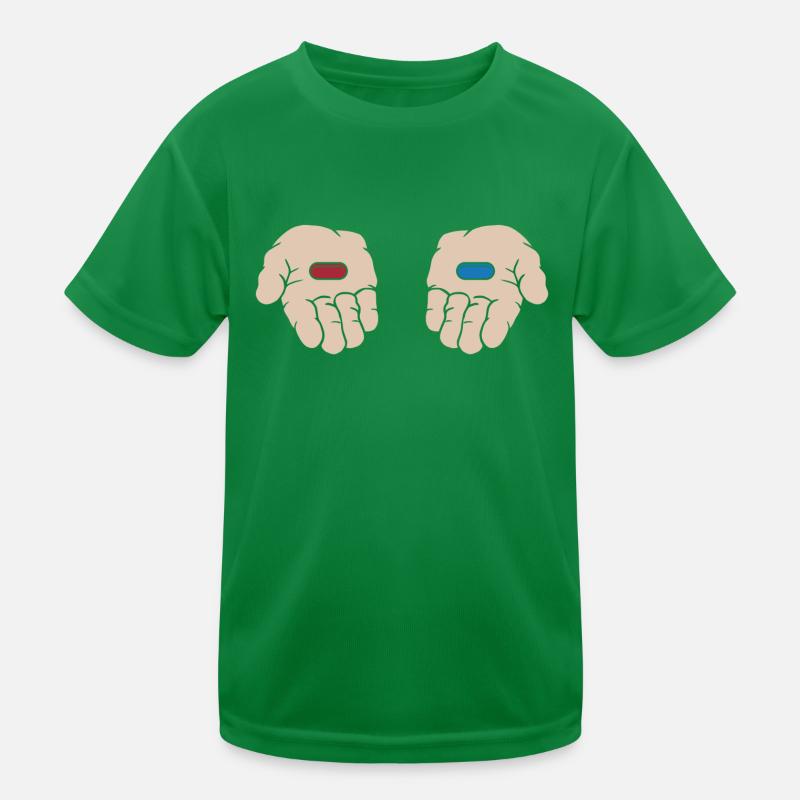 Rot oder Blau Kinder Funktions-T-Shirt