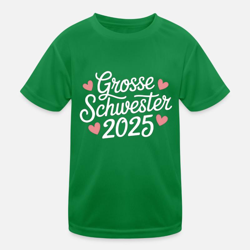 Grosse Schwester 2025 Kinder Funktions-T-Shirt