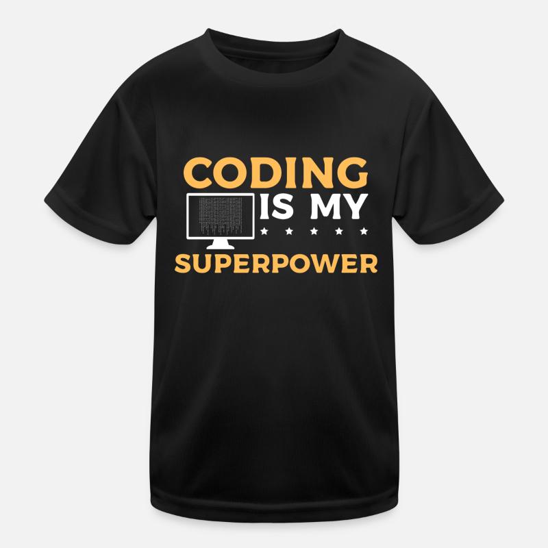 Le codage est mon superpouvoir - Conception de programmeur T-shirt sport Enfant