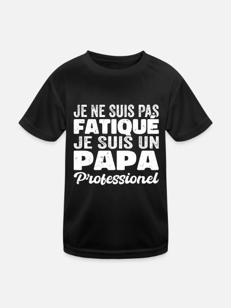 Je suis papa | humour papa drôle | fête des pères - T-shirt sport Enfant - noir - Devant