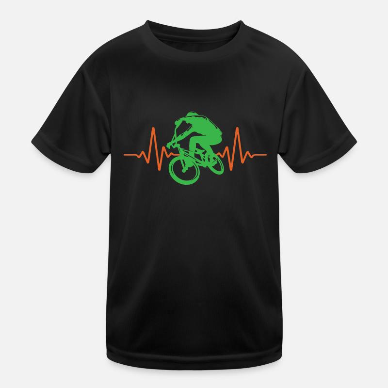 Heartbeat BMX Pulse ECG | Colors can be changed Kids Functional T-Shirt
