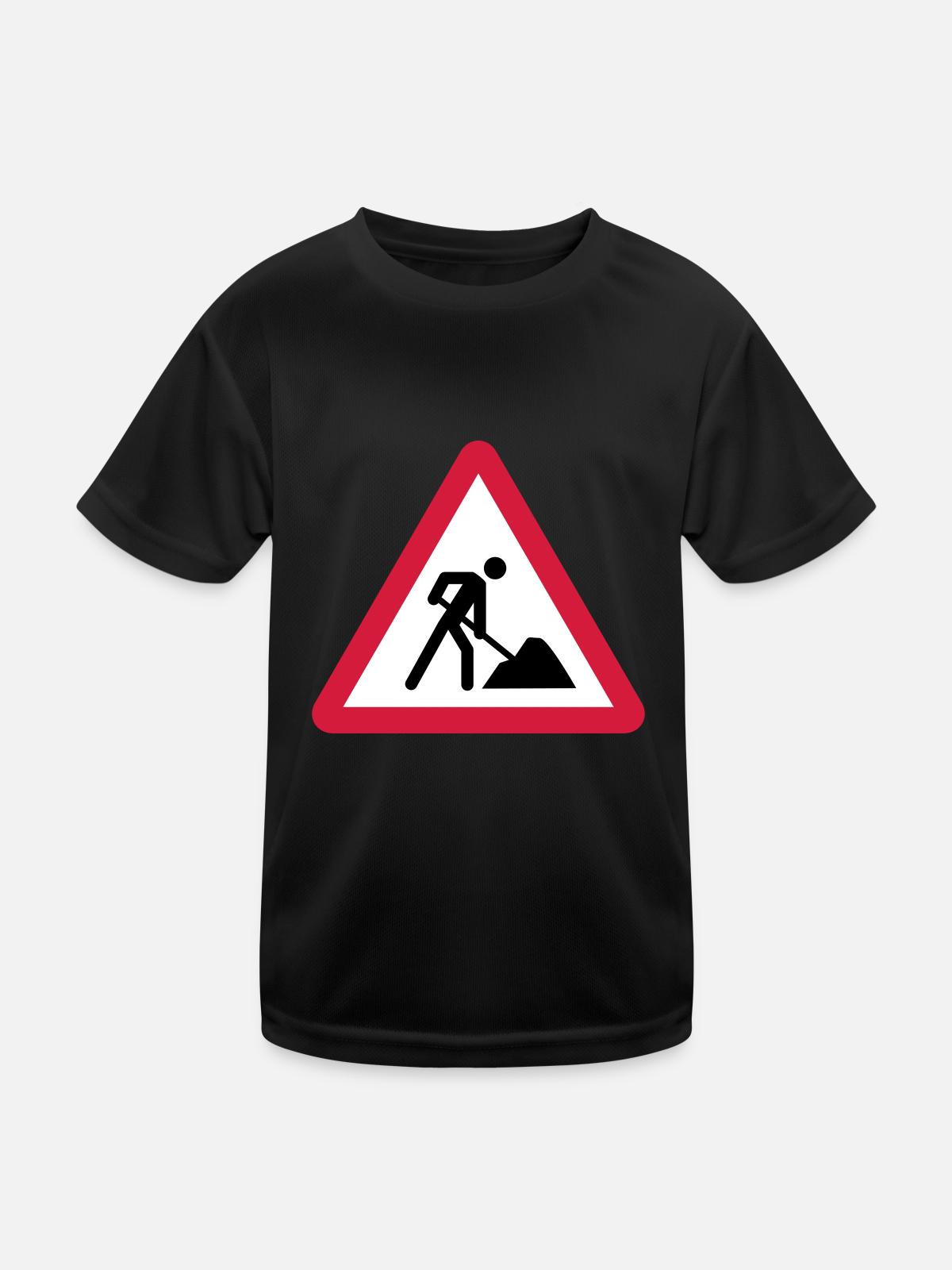 Building Site - Kids Functional T-Shirt - black - Front