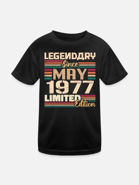 May 1977 May - Jubilee May 1977 - Kids Functional T-Shirt - black - Front