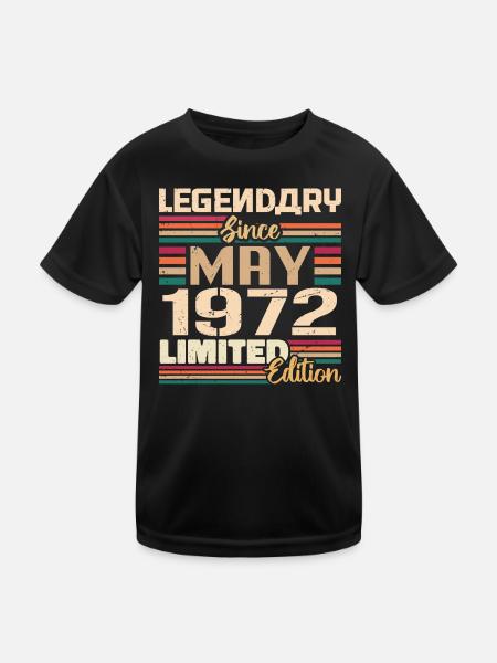 May 1972 May - Jubilee May 1972 - Kids Functional T-Shirt - black - Front