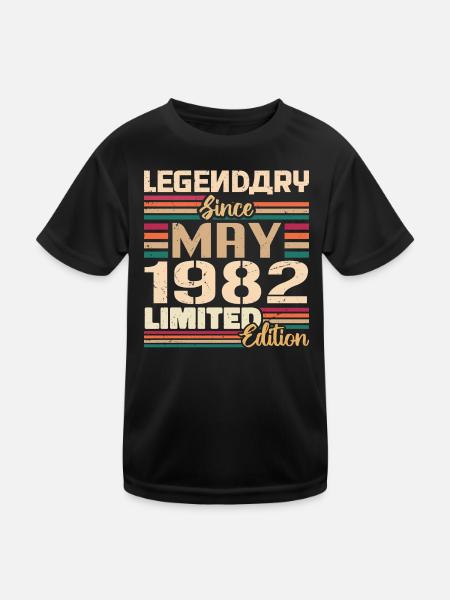 May 1982 May - Jubilee May 1982 - Kids Functional T-Shirt - black - Front