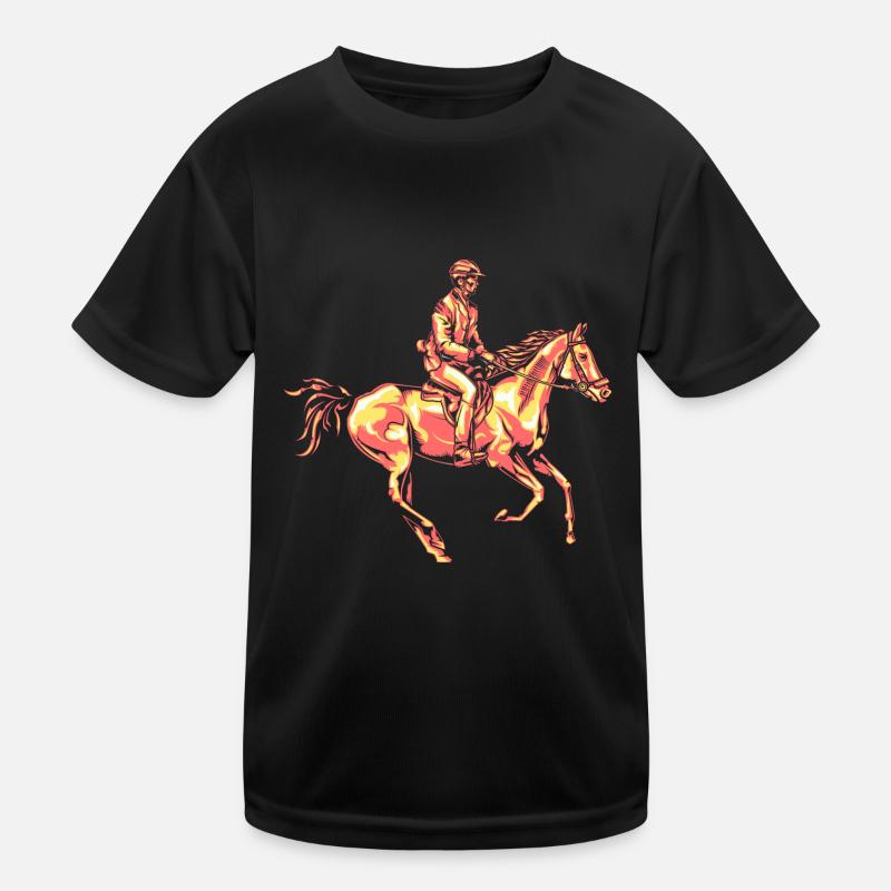 Reiter - Reiten - Pferd Kinder Funktions-T-Shirt