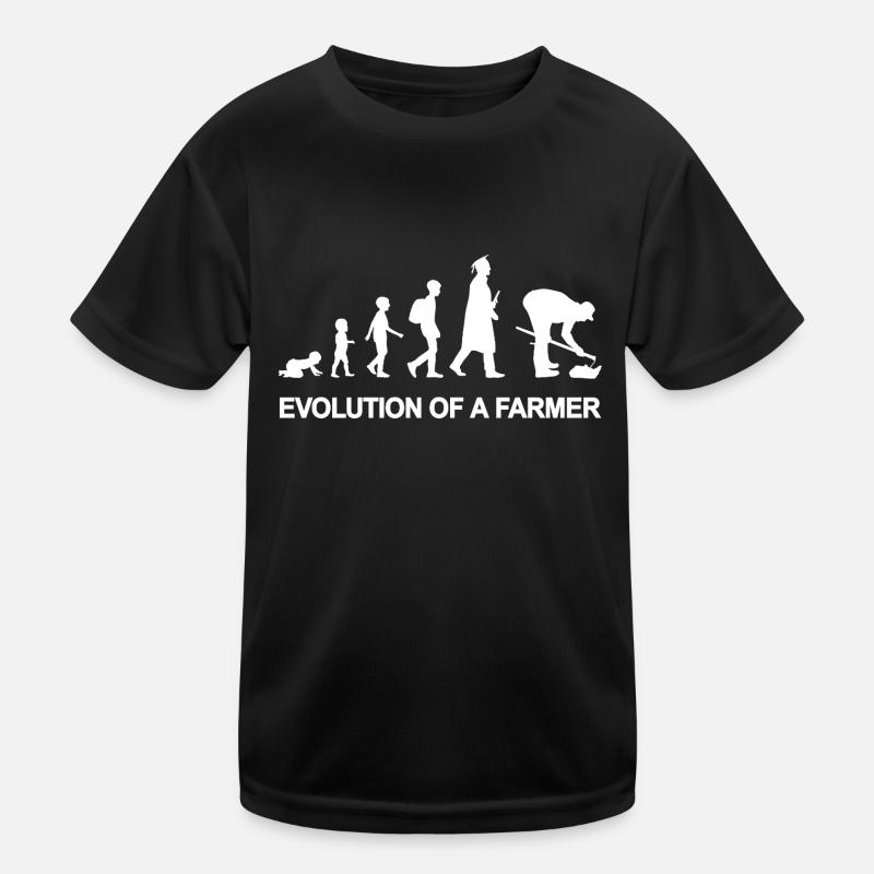 Evolution of a farmer Kids Functional T-Shirt