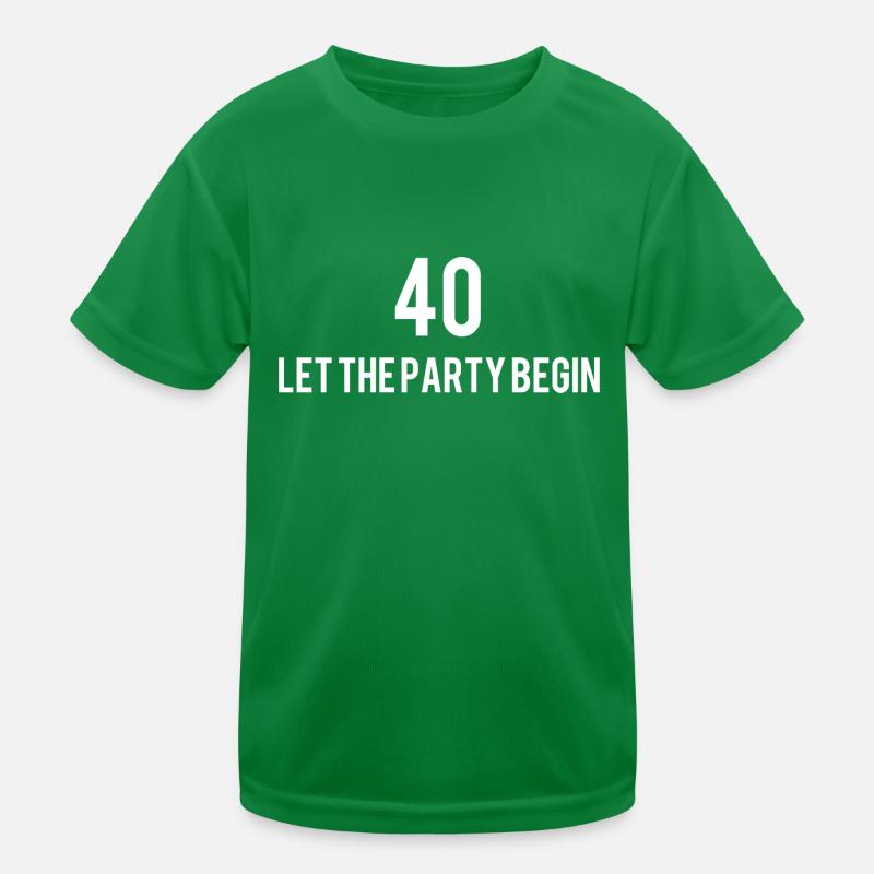 Vierzig 40 Kinder Funktions-T-Shirt