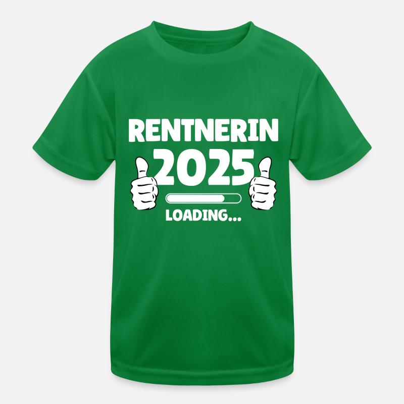 Rentnerin 2025 Loading Kinder Funktions-T-Shirt