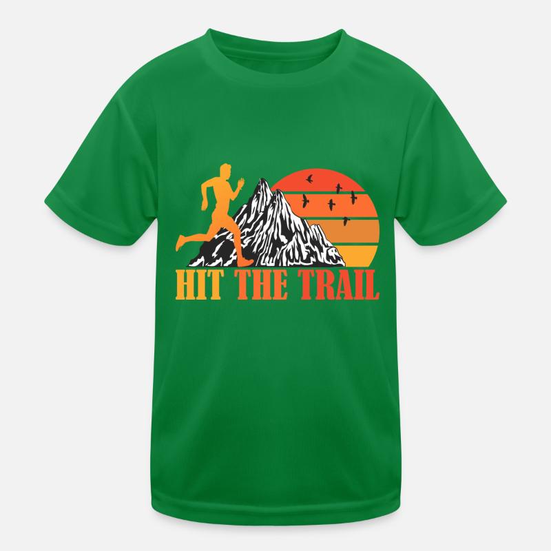 Hit The Trail -Trail Runner Running Kids Functional T-Shirt