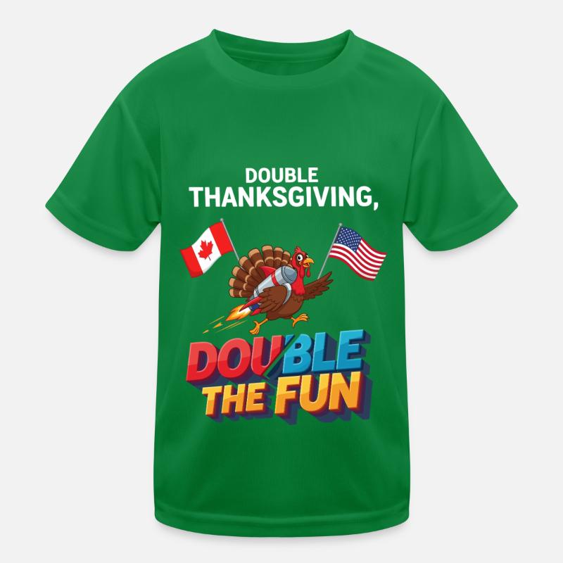 Double plaisir de Thanksgiving T-shirt sport Enfant