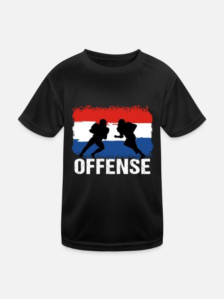 Football américain Pays-Bas Offensive - T-shirt sport Enfant - noir - Devant