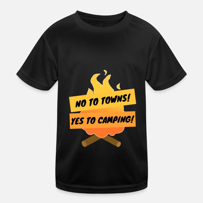 Non aux villes ! - Oui au camping ! T-shirt sport Enfant
