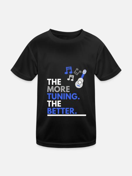 the more tuning, the better - Kids Functional T-Shirt - black - Front