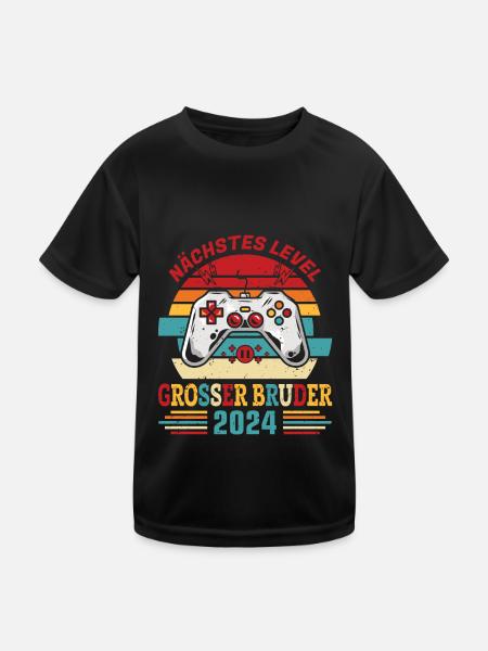 Kinder Junge Mädchen Kindergarten Ninja - Kinder Funktions-T-Shirt - Schwarz - Vorne
