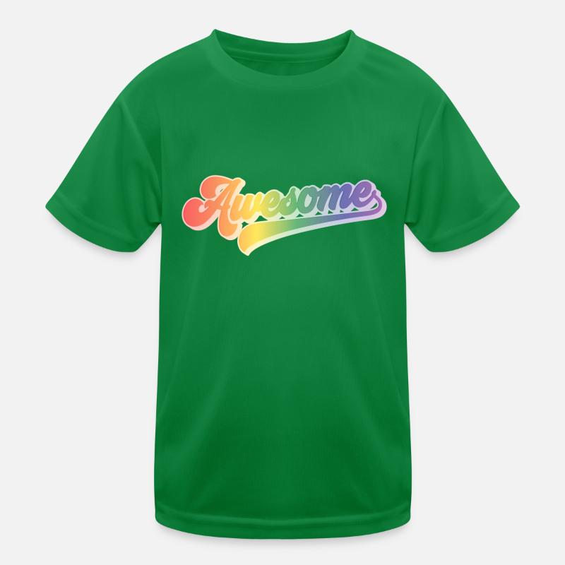 Awesome | Impressive rainbow Kids Functional T-Shirt
