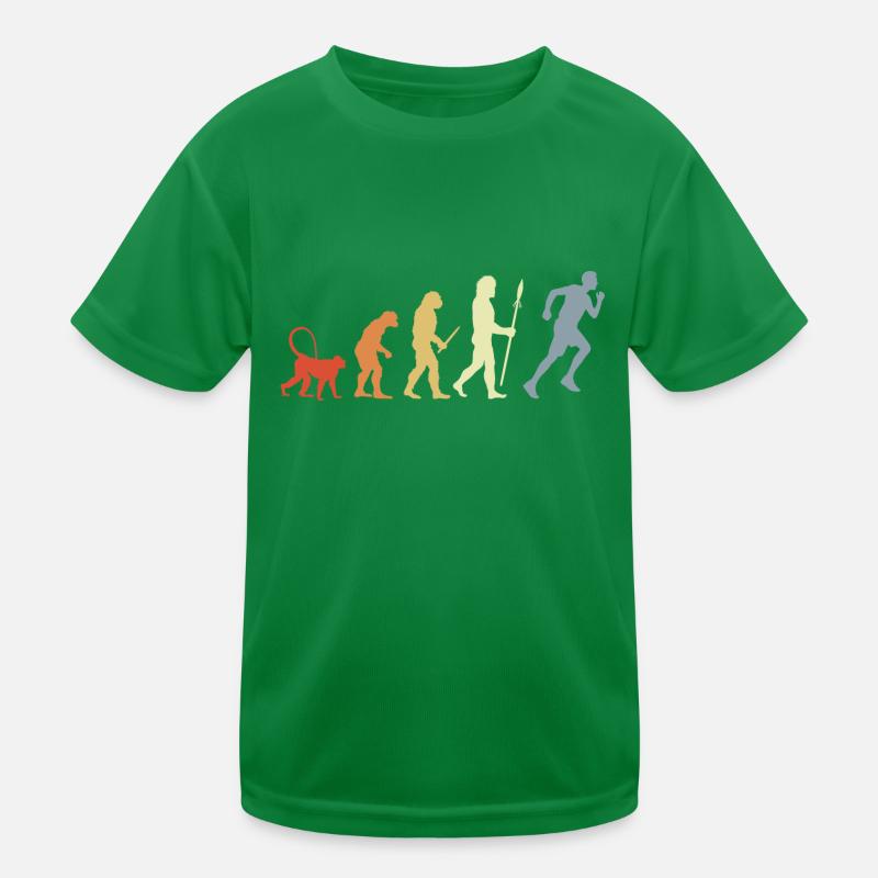 Vintage Läufer Evolution Kinder Funktions-T-Shirt