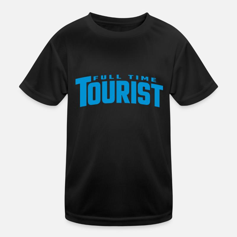 Full Time Tourist | Farben änderbar Kinder Funktions-T-Shirt