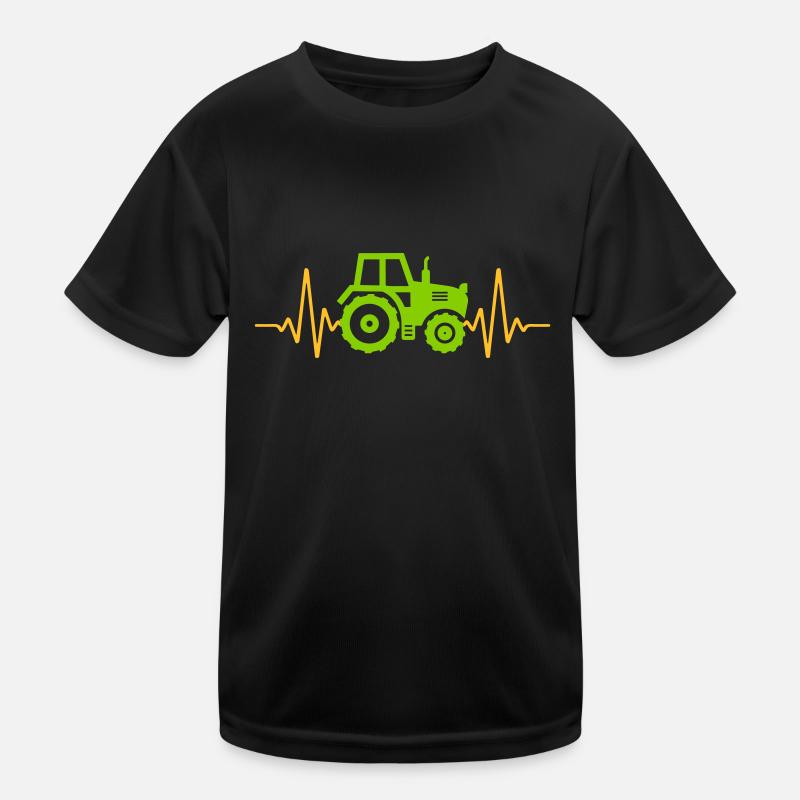Heartbeat Tractor Pulse ECG | Colors can be changed Kids Functional T-Shirt
