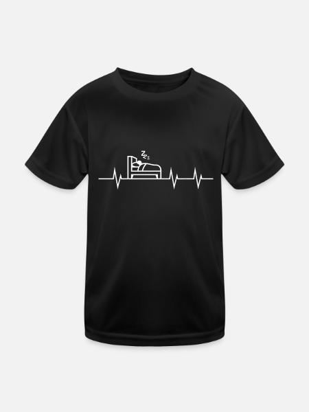 Heartbeat of Sleep - Good Night Edition - Kids Functional T-Shirt - black - Front