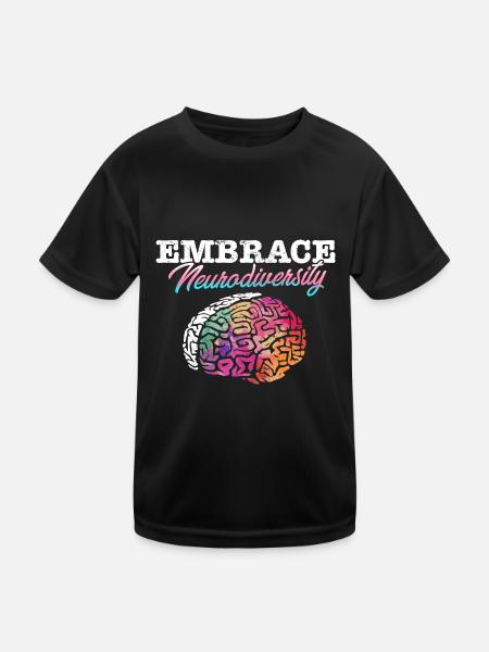 Autism Awareness I ADHD I ASD I Embrace - Kids Functional T-Shirt - black