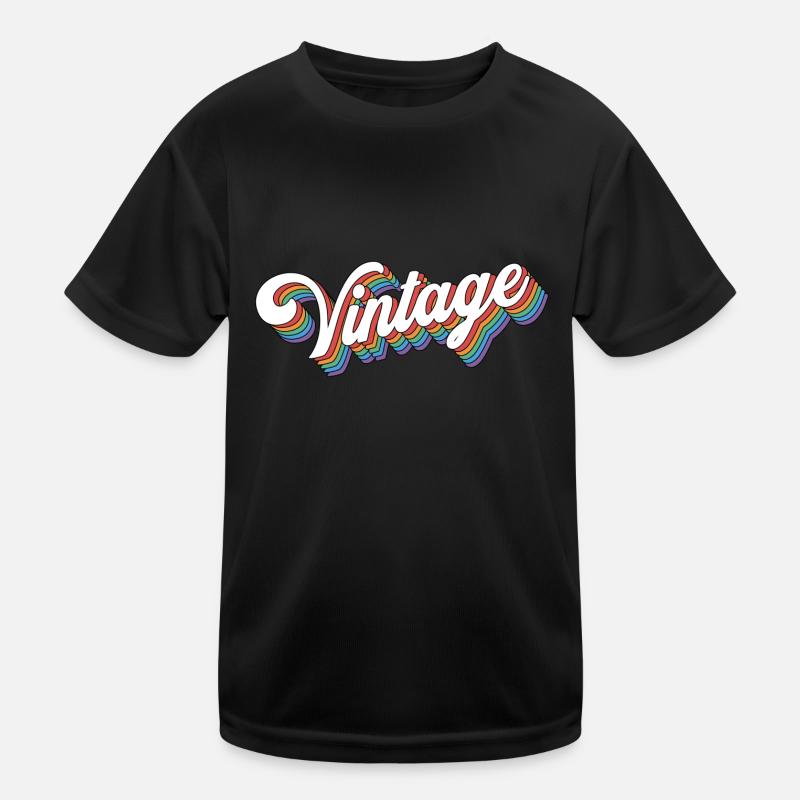 Vintage Bunt Kinder Funktions-T-Shirt