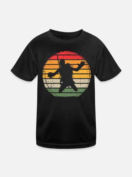 Taucher Vintage - Kinder Funktions-T-Shirt - Schwarz - Vorne
