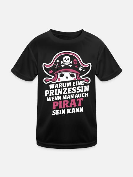 Pirate Carnaval Carnaval Déguisement - T-shirt sport Enfant - noir - Devant