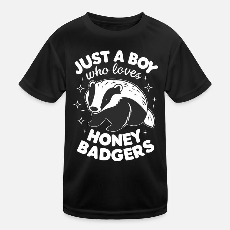 Badger Honey Badger Animal Kids Functional T-Shirt