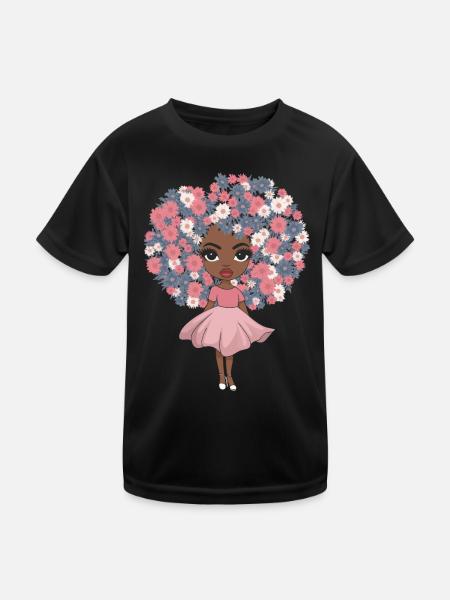 Afro Americans Africa - Kids Functional T-Shirt - black - Front