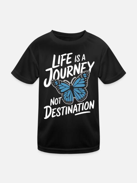 Schmetterling Monarchfalter Bunt Schmetterlinge - Kinder Funktions-T-Shirt - Schwarz - Vorne