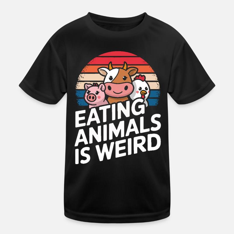 Vegetarisch Vegan Veggie Vegetarier Kinder Funktions-T-Shirt