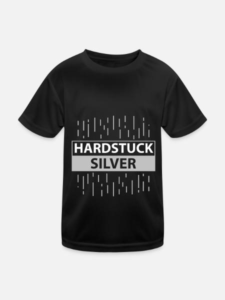 Hardstuck Silver - Kinder Funktions-T-Shirt - Schwarz - Vorne