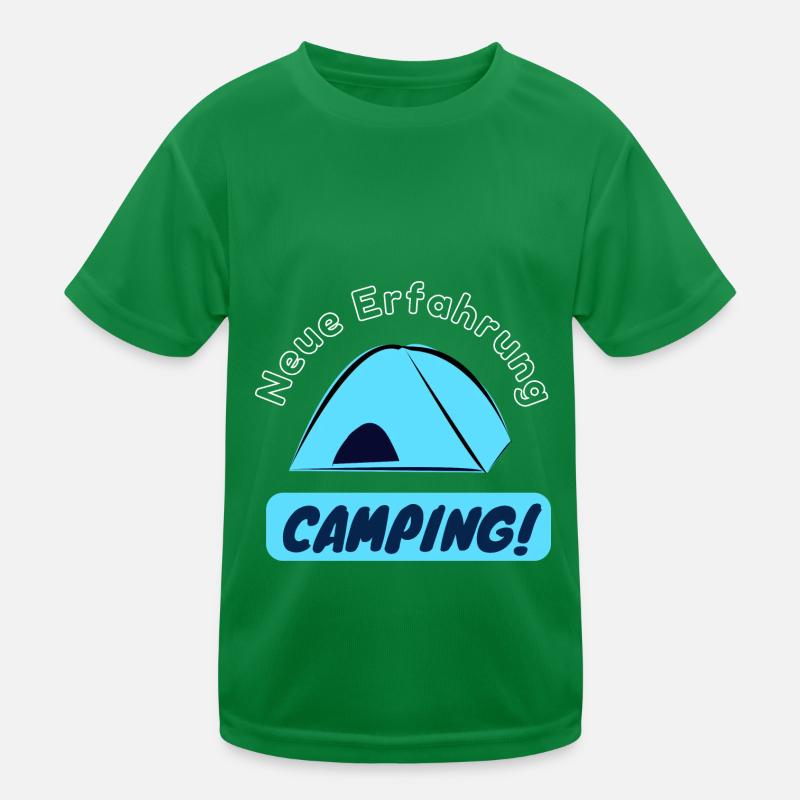 Neue Erfahrung - Camping! Kinder Funktions-T-Shirt