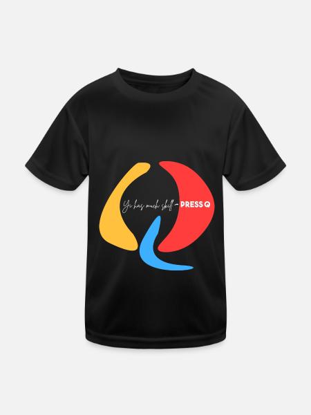 Yi hat viel Geschick - drücke Q - Kinder Funktions-T-Shirt - Schwarz - Vorne
