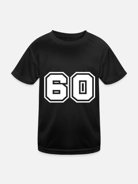 60 number symbol - Kids Functional T-Shirt - black - Front