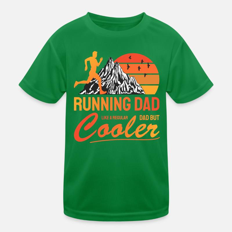 Running Dad Cooler Gift for Dad Runner Kids Functional T-Shirt