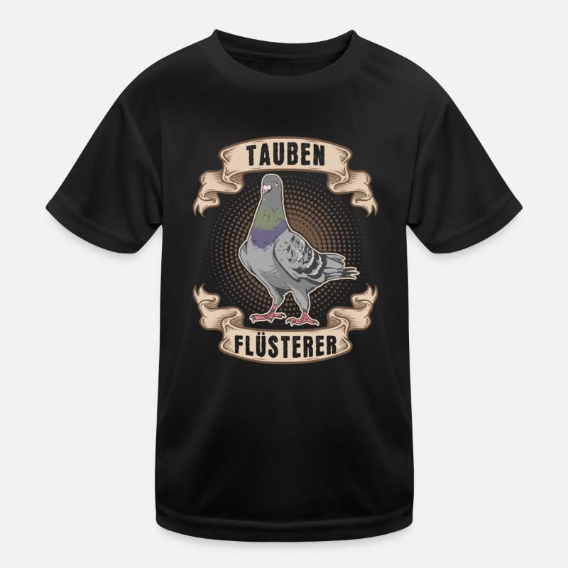 Tauben Flüsterer - Kinder Funktions-T-Shirt - Schwarz