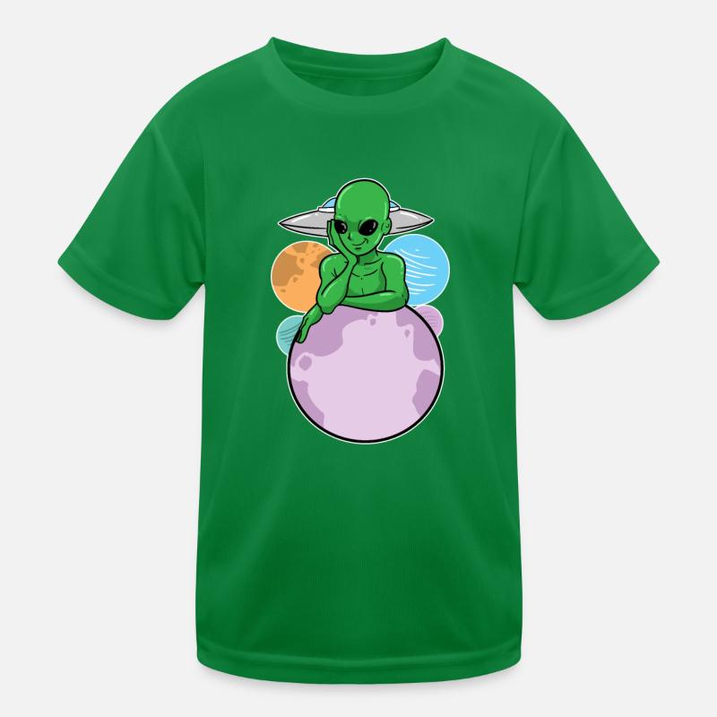 Cute Alien Planet Kids Functional T-Shirt