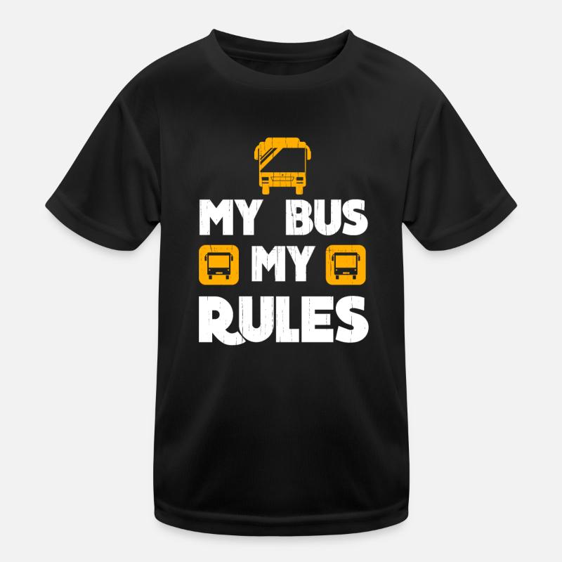Mon bus Mes règles Chauffeur de bus T-shirt sport Enfant