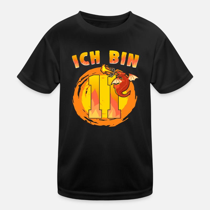 11. Geburtstag Ich Bin 11 Drachen Mitgebsel Kinder Funktions-T-Shirt