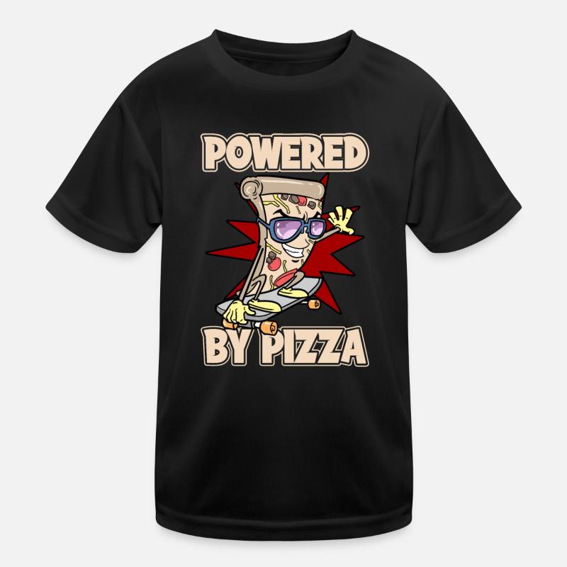 Pizza Skater Skateboard Propulsé par Pizza T-shirt sport Enfant