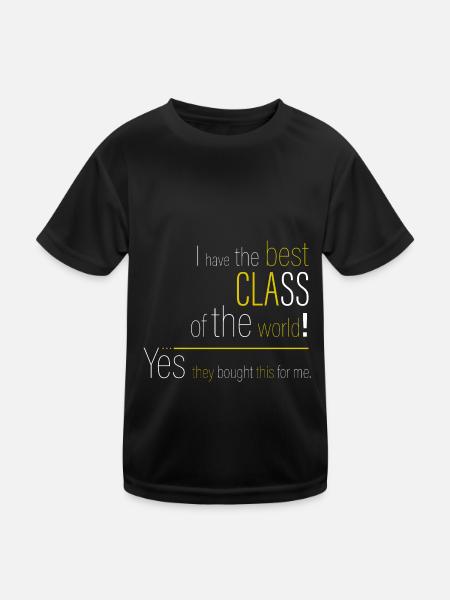 Yes, my classmates bought it. - Kids Functional T-Shirt - black - Front