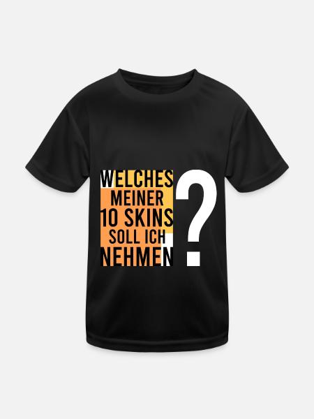 Welchen SKIN soll ich nehmen? - Kinder Funktions-T-Shirt - Schwarz - Vorne